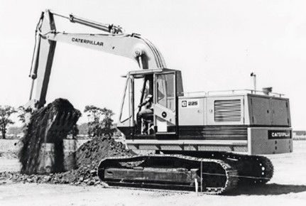 CAT 225 excavator at work on a job site